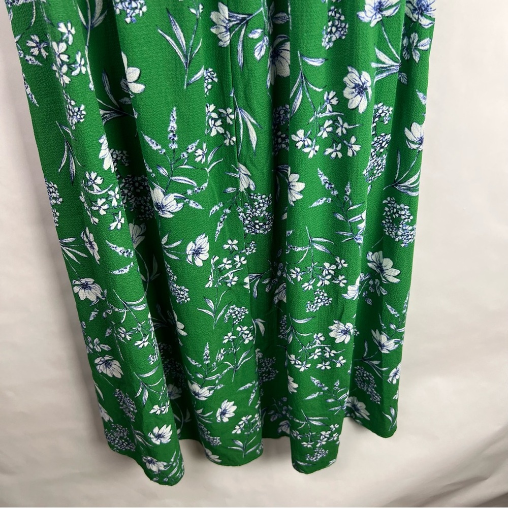 Knit Works Green Floral Smocked Off Shoulder Dress Girls Size 14 Summer - Picture 10 of 12